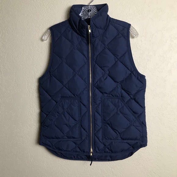J. Crew Jackets & Blazers - J. Crew Down Puffer Vest Navy Blue Size Small